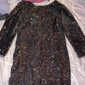Black sequin dress